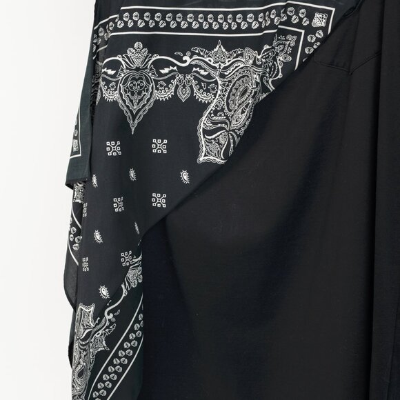 Sacai R/19 Black Cotton-Jersey Bandana-Drape Tank - Picture 5 of 6